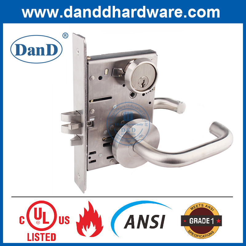ANSI الصف 1 الفولاذ المقاوم للصدأ 304 موفر دخول الباب قفل DDAL04