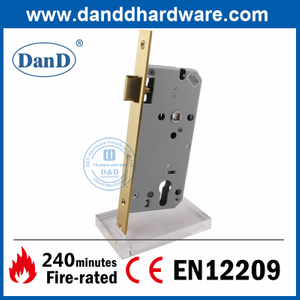 الفولاذ المقاوم للصدأ 304 EN12209 Golden Fire Proof Matice Boor Lock-DDML009